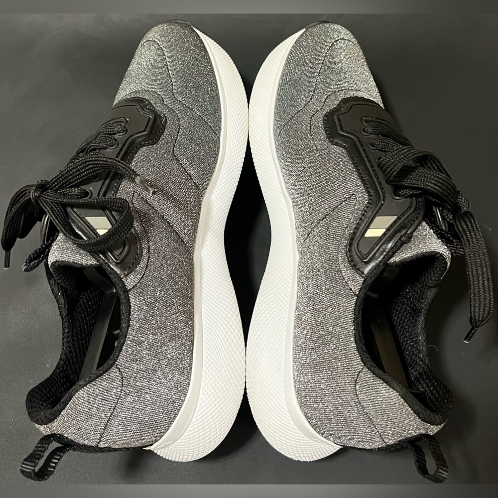 Prada Nylon Gray Glitter Effect Sneaker | 3E6321 | SIZE 39.5 US 9 - Picture 8 of 13